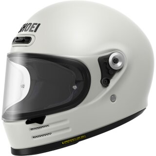 Shoei Glamster Retro-Helm Einfarbig Off White weiss