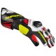 Spidi Carbo 7 Motorrad Handschuh rot neongelb schwarz