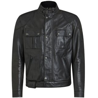 Belstaff Brooklands Motorrad Leder-Jacke schwarz