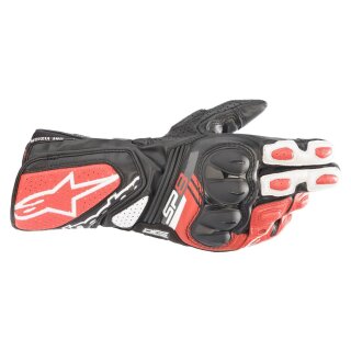 Alpinestars SP-8 V3 Motorrad-Handschuh schwarz weiss rot