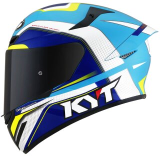 KYT TT Course Grand Prix Helm weiss blau gelb