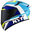 KYT TT Course Grand Prix Helm weiss blau gelb