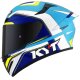 KYT TT Course Grand Prix Helm weiss blau gelb