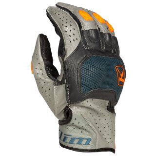 Klim Badlands Aero Pro S. Motorrad-Handschuh blau orange