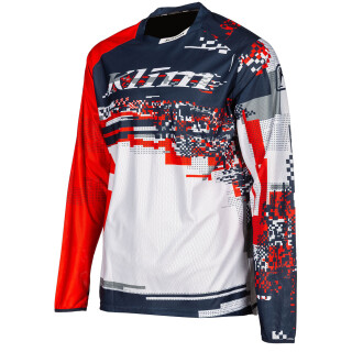 Klim XC Lite Digital Motocross Jersey weiss rot grau