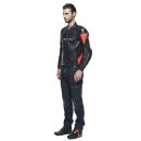 Dainese Racing 4 Motorrad Leder-Jacke schwarz neonrot