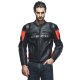 Dainese Racing 4 Motorrad Leder-Jacke schwarz neonrot