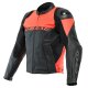 Dainese Racing 4 Perf. Motorrad-Jacke schwarz neonrot