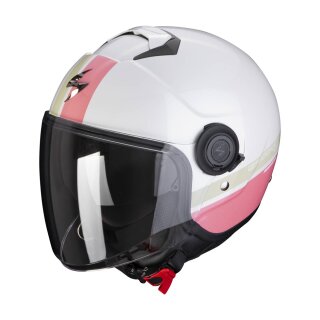 Scorpion Exo-City Strada Jethelm weiss grün rosa