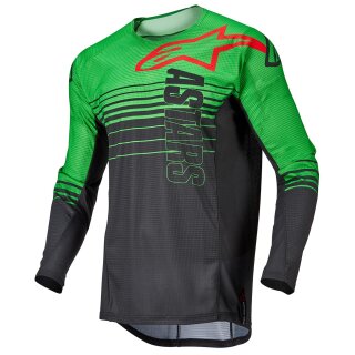 Alpinestars Techstar Phantom Motocross-Hemd grau grün