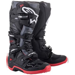 Alpinestars Tech 7 Cross-Stiefel schwarz grau rot