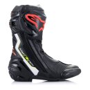 Alpinestars Supertech R Stiefel schwarz weiss neonrot neongelb