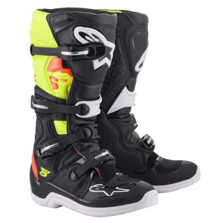 Alpinestars Tech 5 Cross-Stiefel schwarz neonrot neongelb