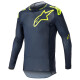 Alpinestars Supertech Bruin Motocross-Hemd blau neongelb