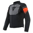 Dainese Air Fast Tex Motorrad-Jacke schwarz grau neonrot