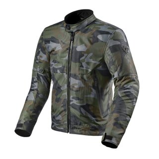 Revit Shade H2O Motorrad-Jacke Textil camo grau