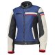 Held Midway Damen Motorrad Lederjacke blau rot weiß