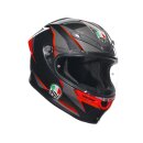 AGV K6 S Slashcut Motorrad-Helm schwarz grau rot