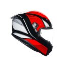 AGV K6 S Hyphen Motorrad-Helm schwarz rot weiß