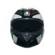 AGV K3 Wing Motorrad-Helm schwarz Italy grün weiß