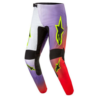 Alpinestars Fluid Lucent Motocross-Hose weiß neonrot neongelb