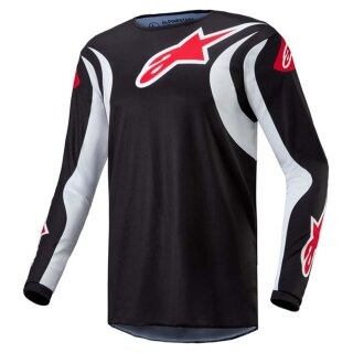 Alpinestars Fluid Lucent Motocross-Hemd schwarz weiß