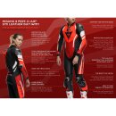 Dainese Misano 3 Perf D-Air® 1Pc Damen Airbag-Kombi schwarz rot neonrot