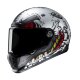 HJC V10 Vatt Helm MC1SF matt silber anthrazit rot