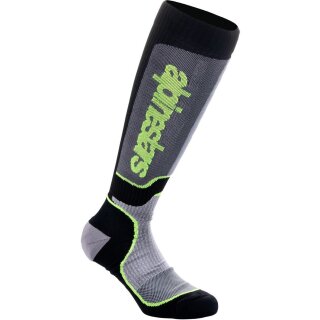 Alpinestars Mx Plus Offroad Socken schwarz grau neongelb