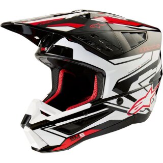 Alpinestars S-M5 Action 2 Crosshelm 22.06 schwarz weiß rot