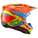 Alpinestars S-M5 Action 2 Crosshelm 22.06 neonorange türkis neongelb