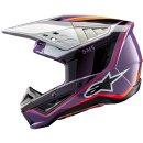 Alpinestars S-M5 Sail Crosshelm 22.06 violett schwarz silber