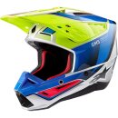 Alpinestars S-M5 Sail Crosshelm 22.06 neongelb blau silber