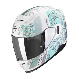 Scorpion Exo-520 Evo Air Fasta Helm weiß hellblau