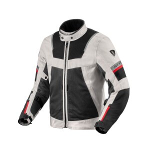 Revit Tornado 4 H2O Motorrad-Jacke Textil silber schwarz