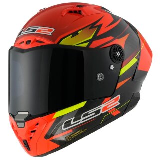 LS2 FF805 Thunder GP Aero Fire Carbon-Helm rot schwarz