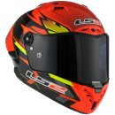 LS2 FF805 Thunder GP Aero Fire Carbon-Helm rot schwarz