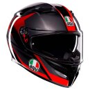 AGV K3 Striga Integral-Helm schwarz grau rot