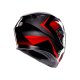 AGV K3 Striga Integral-Helm schwarz grau rot