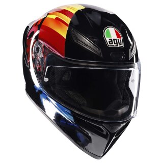 AGV K1 S Pulse 46 Integral-Helm schwarz rot gelb