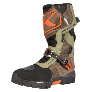 Klim Adventure Gore-Tex Motorrad-Stiefel olive orange