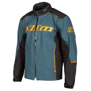 Klim Enduro S4 Regen-Jacke Petrol blau Strike orange