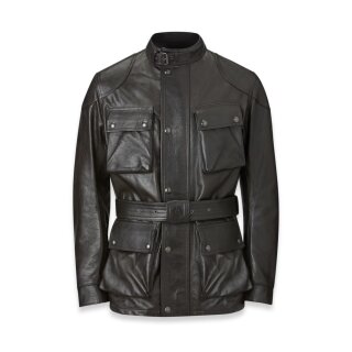 Belstaff Trialmaster Wax-Cotton Motorrad-Jacke schwarz