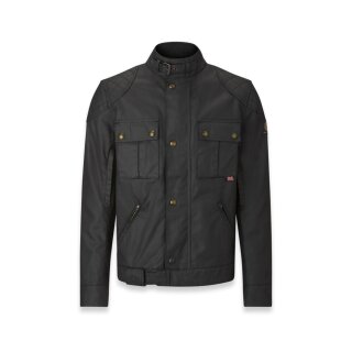 Belstaff Brooklands Wax-Cotton Motorrad-Jacke schwarz