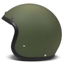 DMD Retro Motorrad Jet-Helm Uni Matt Green grün