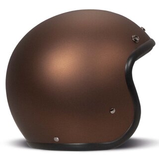 DMD Retro Motorrad Jet-Helm Uni Caffè matt braun