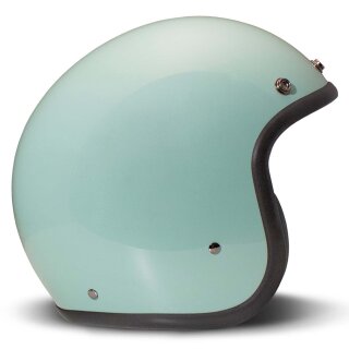 DMD Retro Motorrad Jet-Helm Uni Lattementa blau türkis