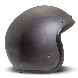 DMD Retro Motorrad Jet-Helm Uni Metallic Grey grau