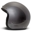 DMD Retro Motorrad Jet-Helm Uni Metallic Grey grau