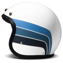 DMD Retro Olympus Motorrad Jet-Helm weiß blau